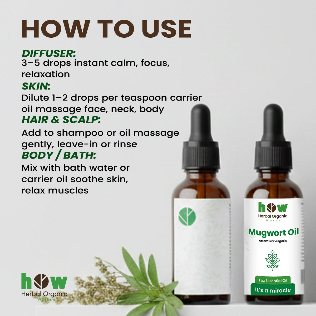 Mugwort oil uses