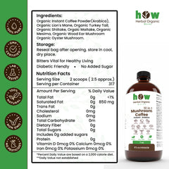 Mushroom coffee Nutrition Facts