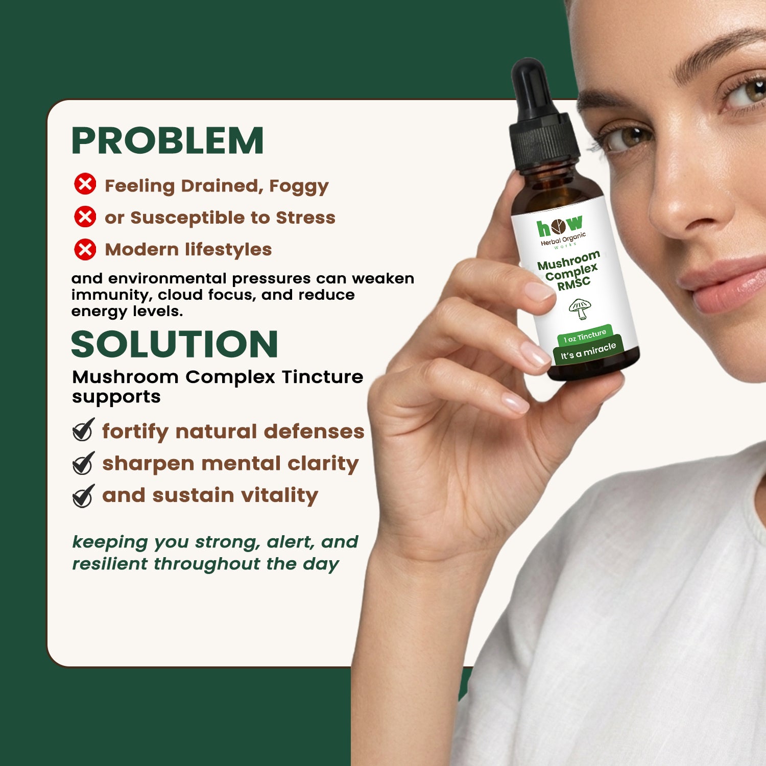 Mushroom complex tincture problem