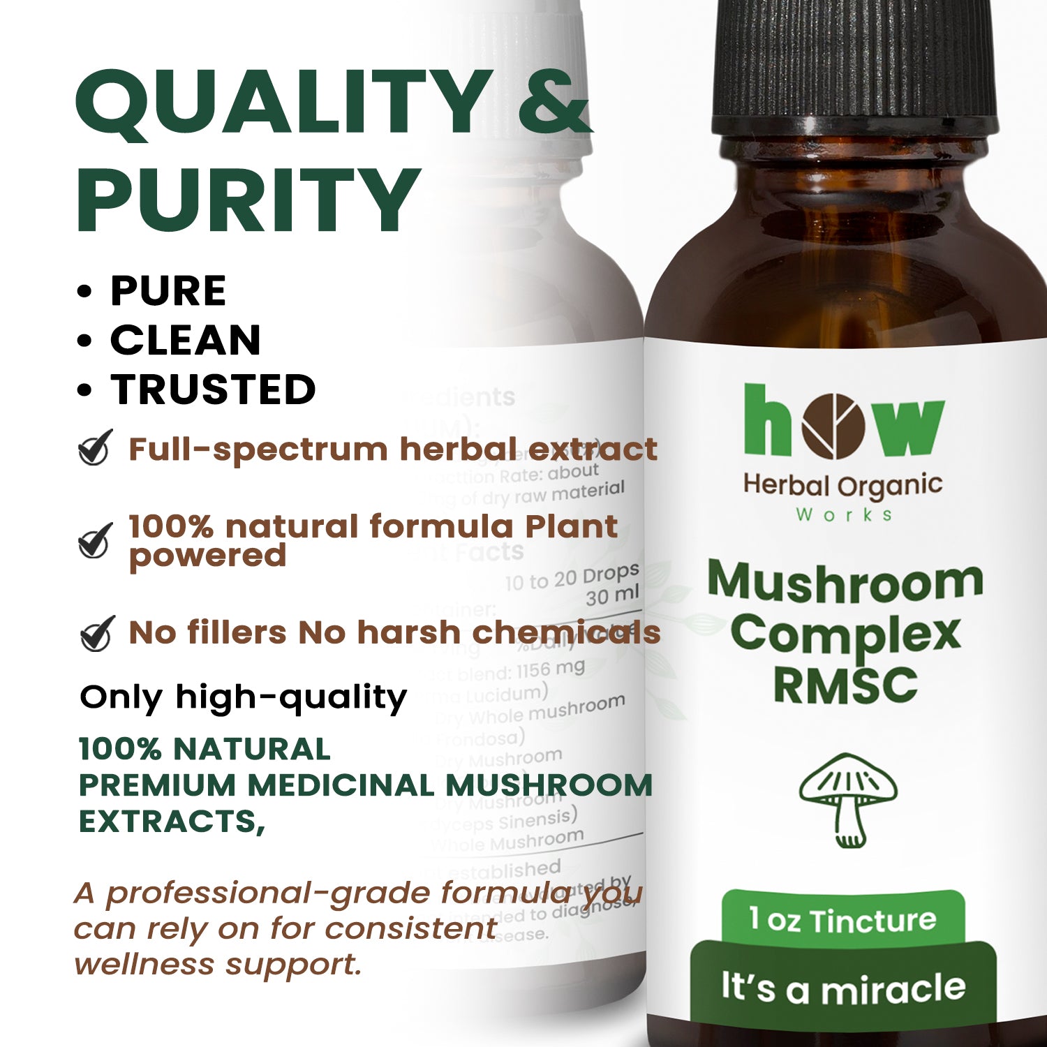 Mushroom complex tincture quality