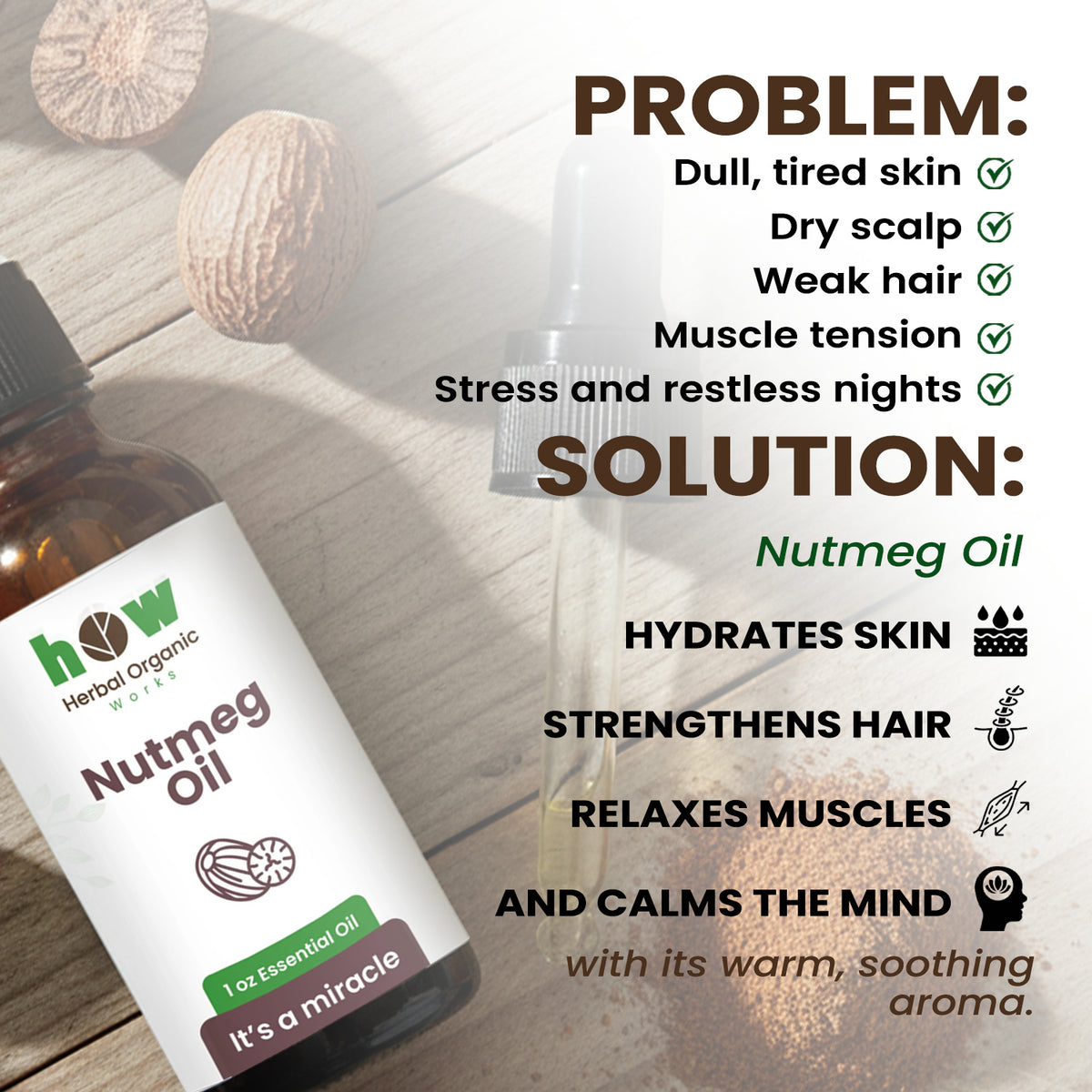 Nutmeg oil  problems