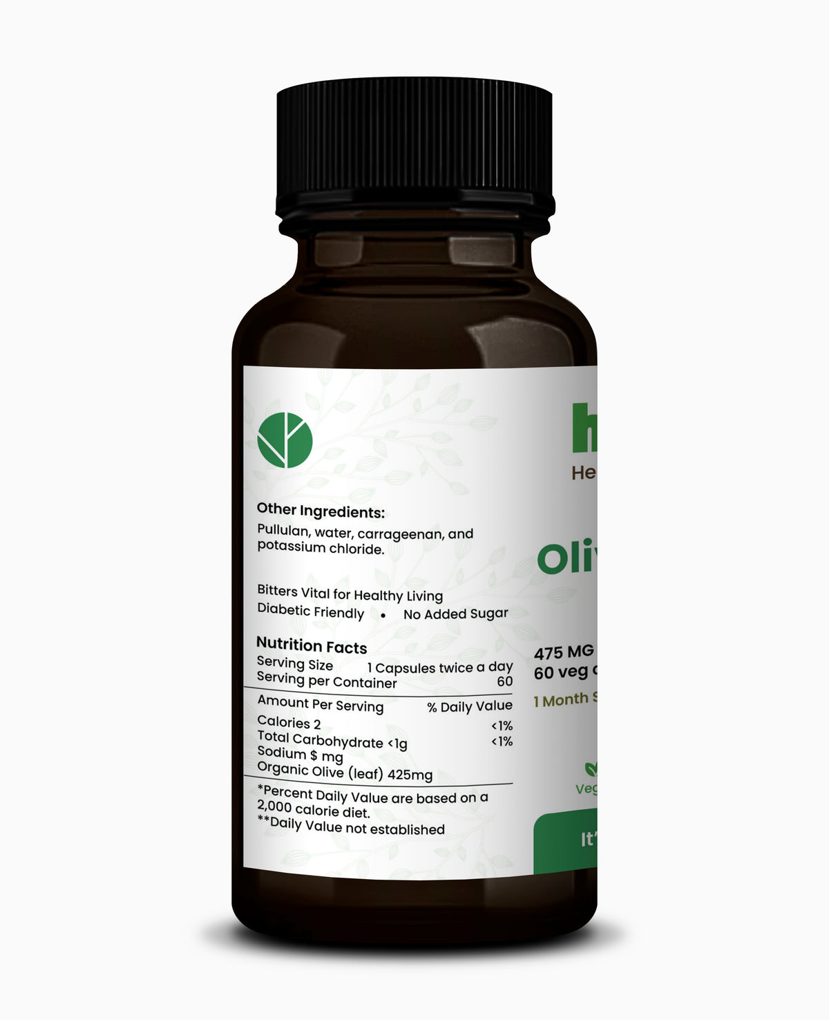 Olive Leaf Capsule for Immunity, Heart & Antioxidant Support