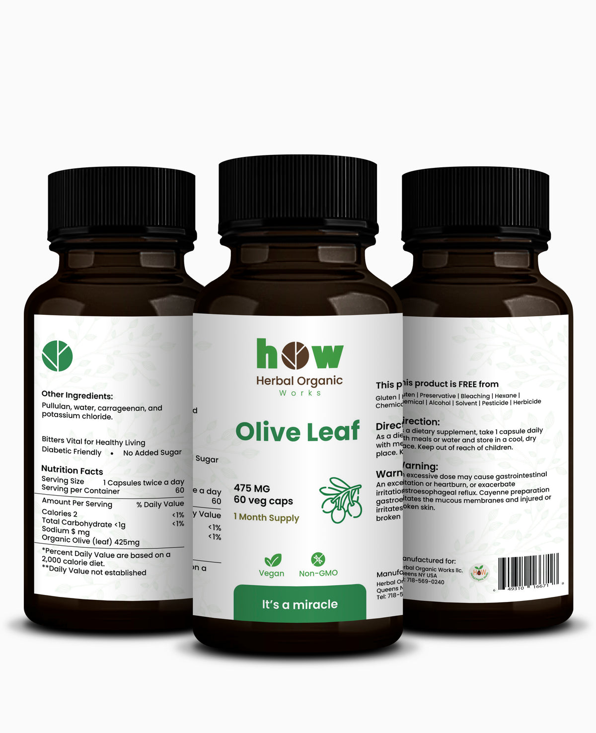Olive Leaf Capsule for Immunity, Heart & Antioxidant Support