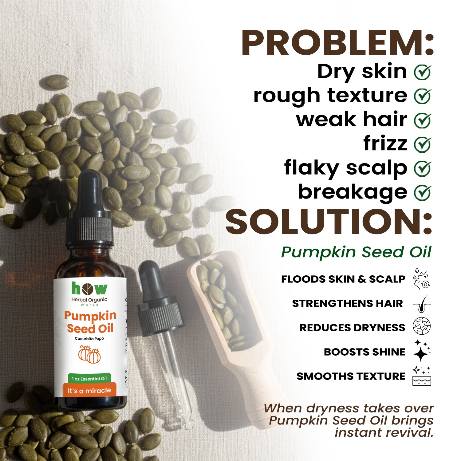 Pumpkin seed oil problem solution