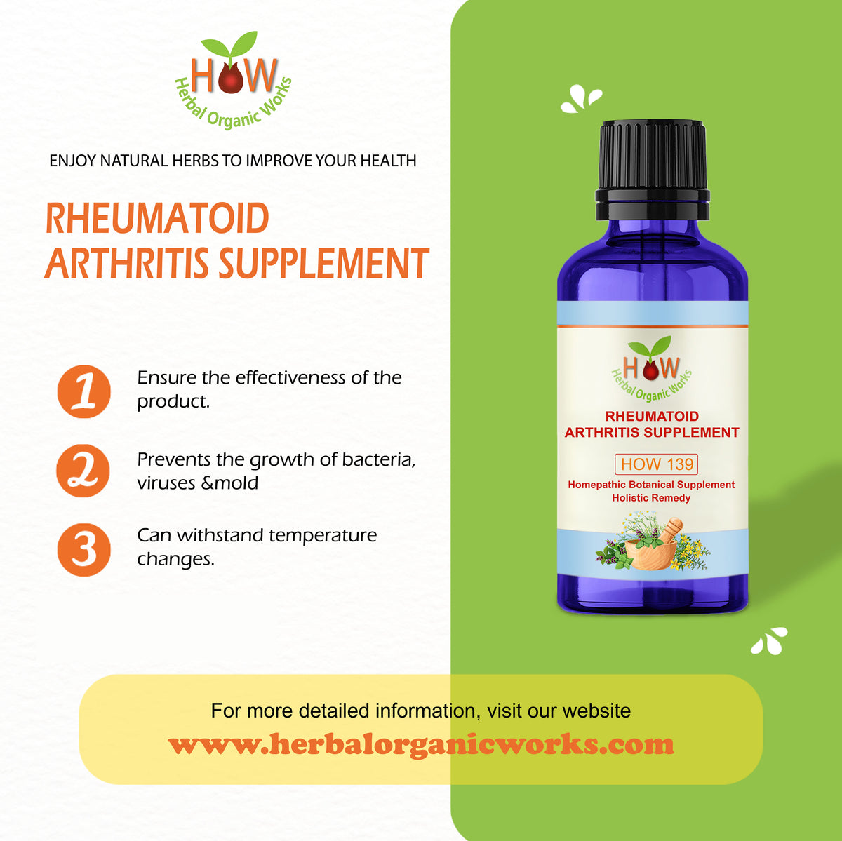 RHEUMATOID ARTHRITIS NATURAL SUPPLEMENT (HOW139)