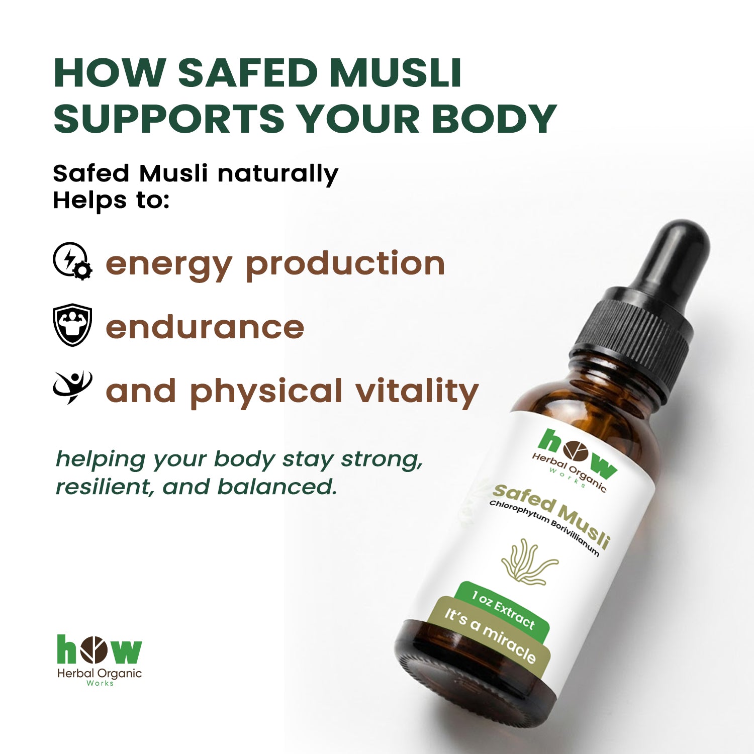 Safed musli extract for body 