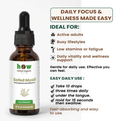 Safed musli extract uses