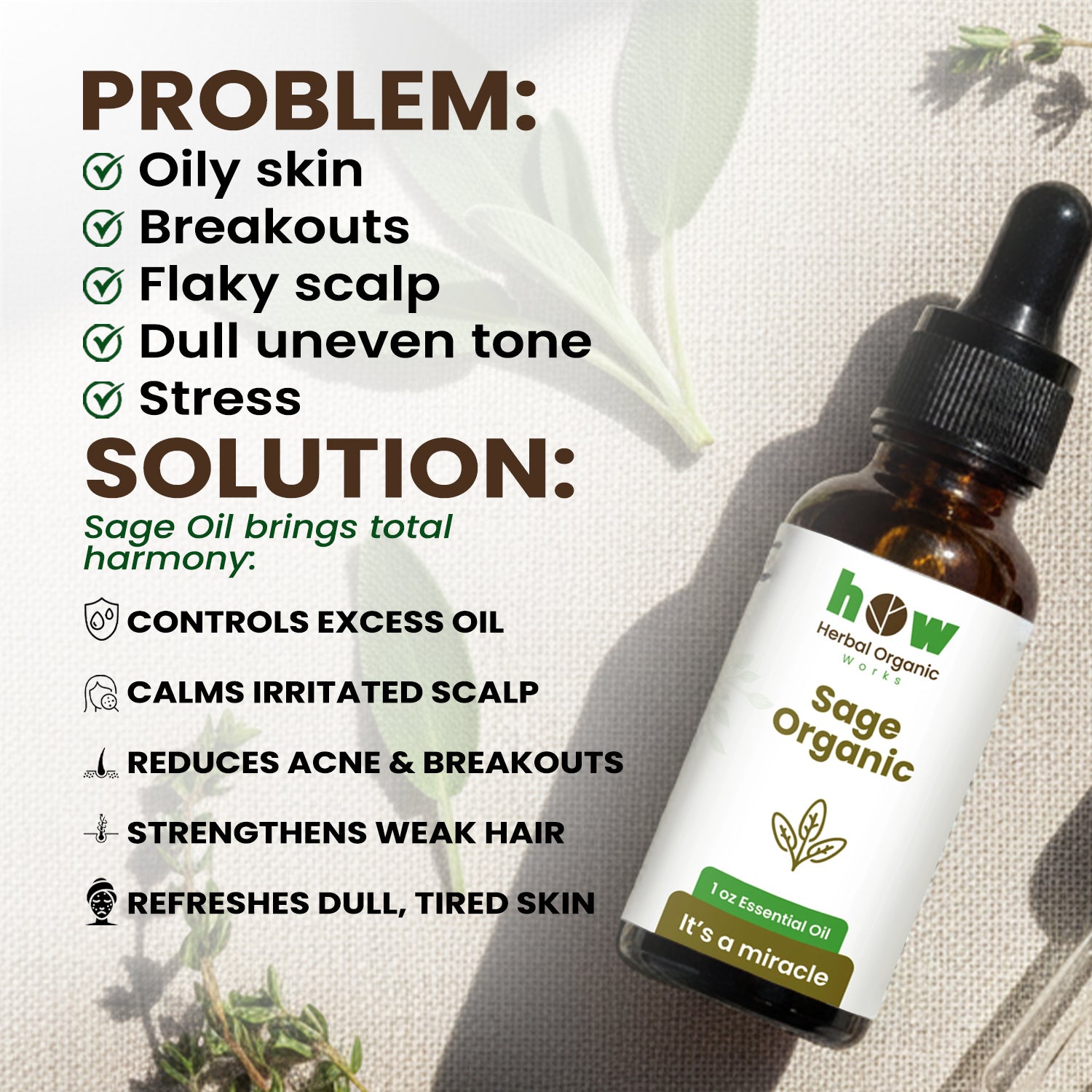 sage oil  problem solution