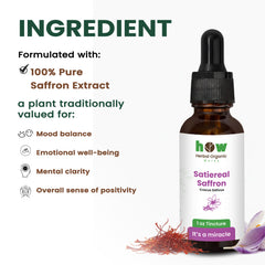 Satiereal saffron tincture ingredients