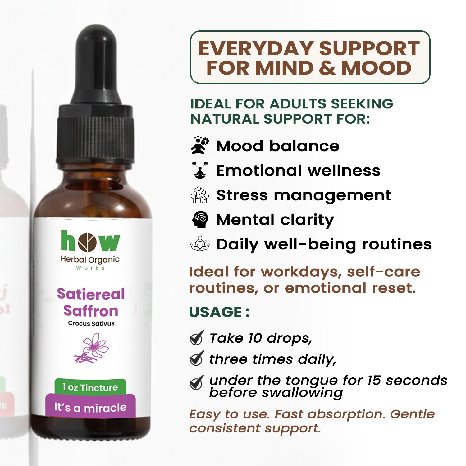 Satiereal saffron tincture uses