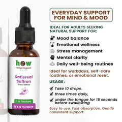 Satiereal saffron tincture uses