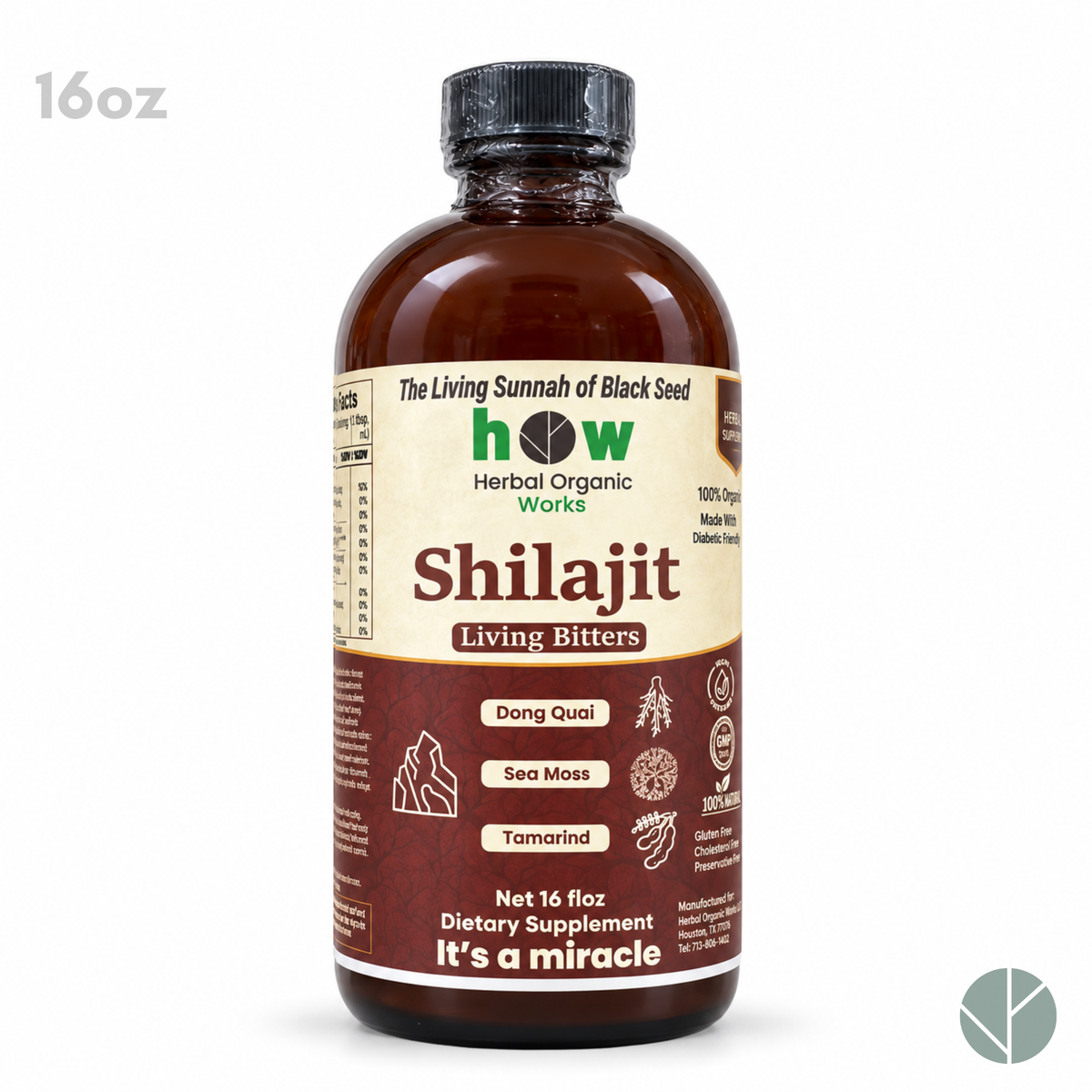 Shilajit Supplement for Men | Natural Liquid Bitters 16oz
