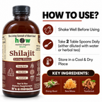 Shilajit Supplement for Men | Natural Liquid Bitters 16oz