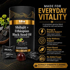 Shilajit gummies for men with black seed oil for everyday vitality
