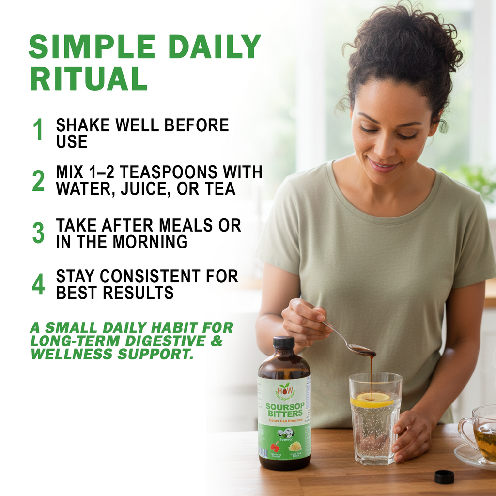 how long does it take for soursop bitters to work