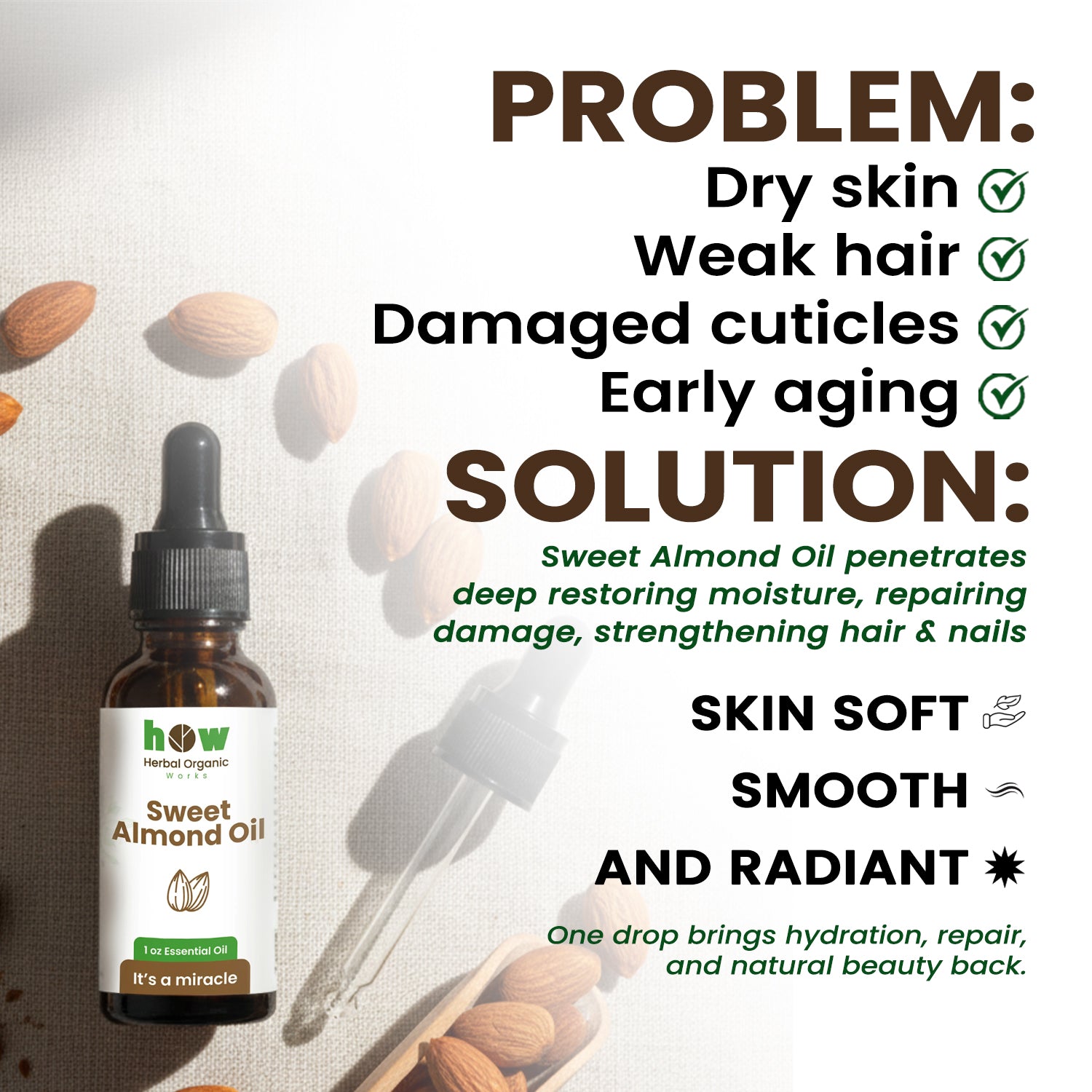 Sweet Almond oil problem solution