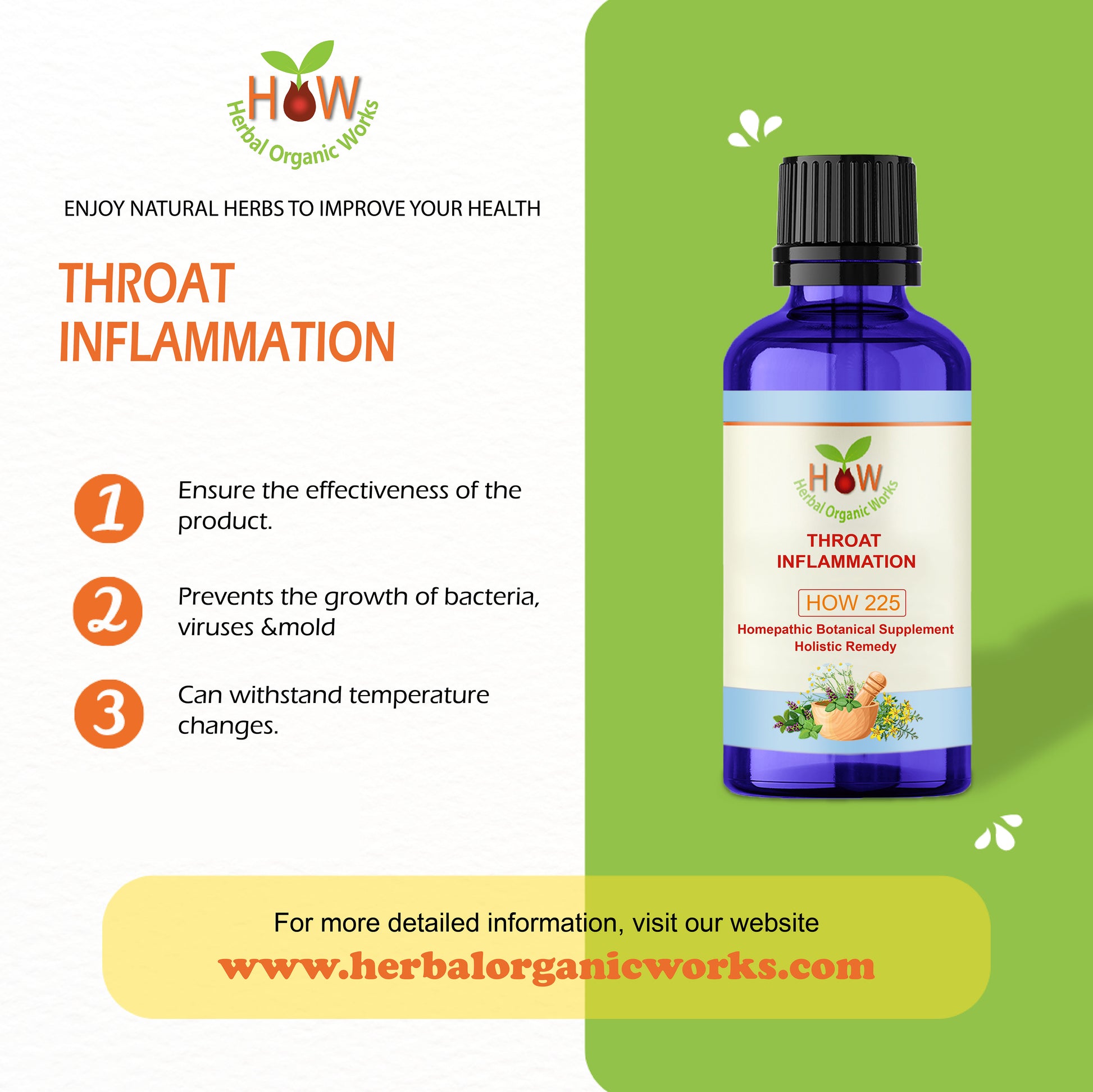 NATURAL REMEDY FOR THROAT INFLAMMATION (HOW225)