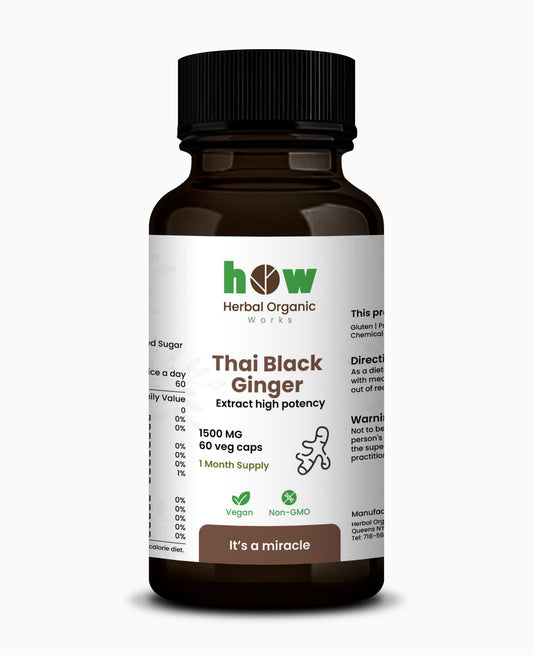 Thai Black Ginger Capsule for Natural Energy and Stamina Support