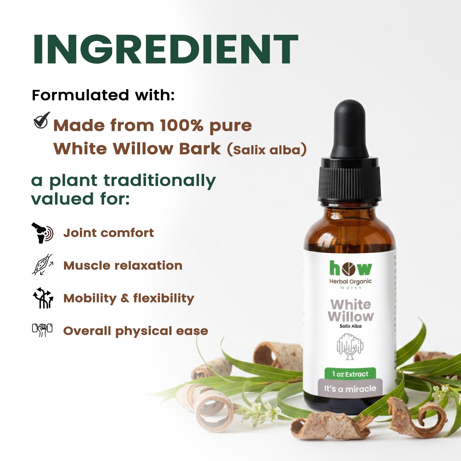 White willow extract ingredients