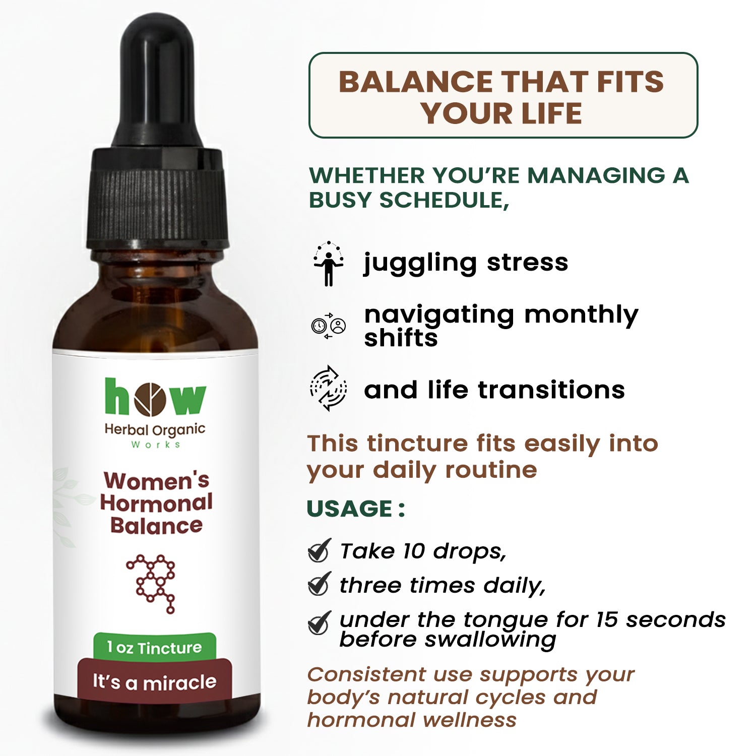 Women's Hormonal Balance Tincture uses
