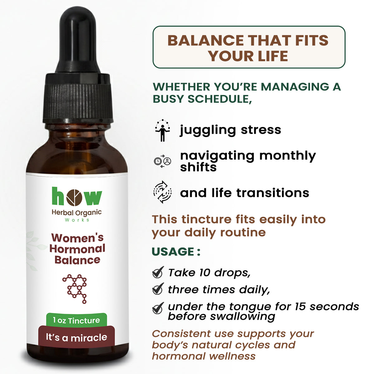 Women's Hormonal Balance Tincture uses

