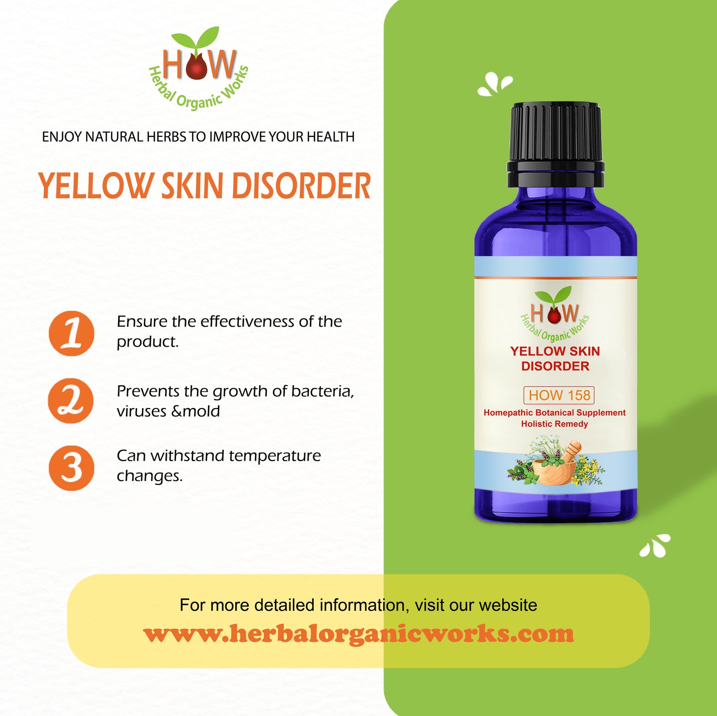 NATURAL REMEDY FOR YELLOW SKIN DISORDER (HOW158)