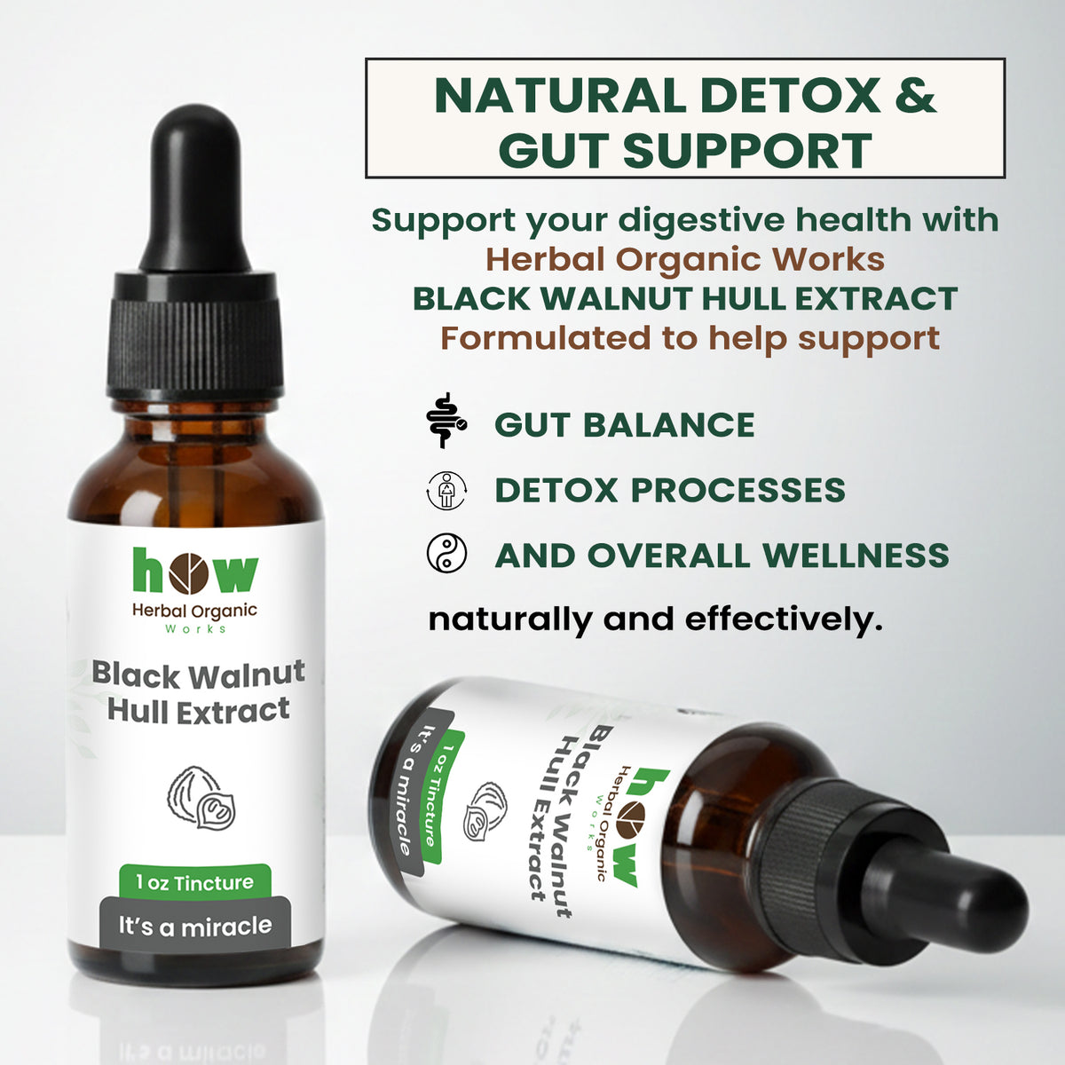 Black walnut extract detox support
