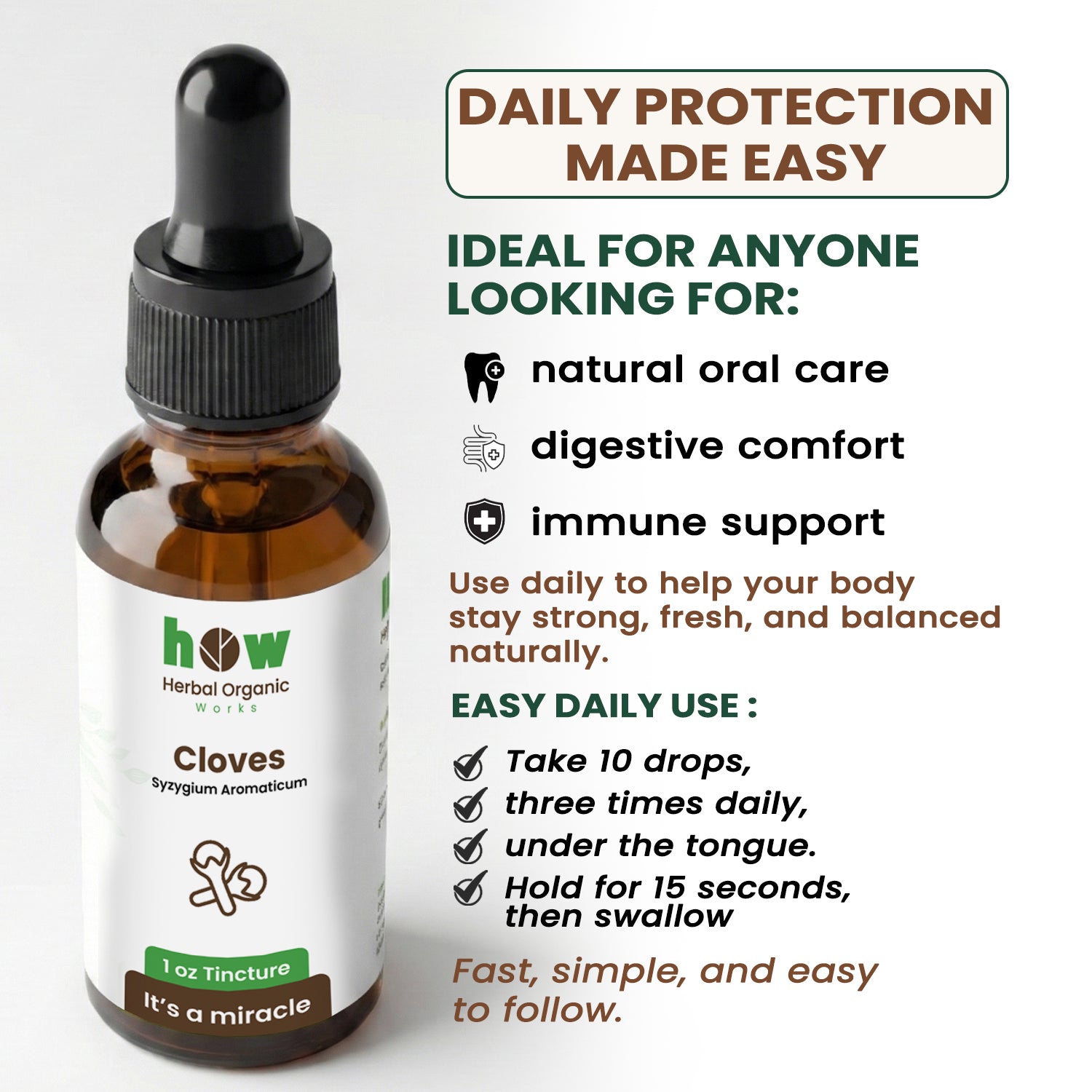 cloves tincture uses