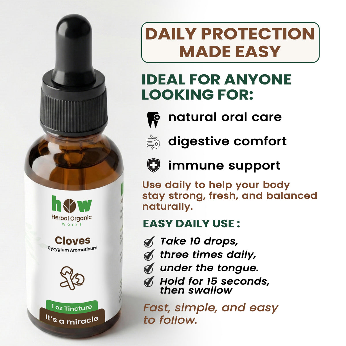 cloves tincture uses