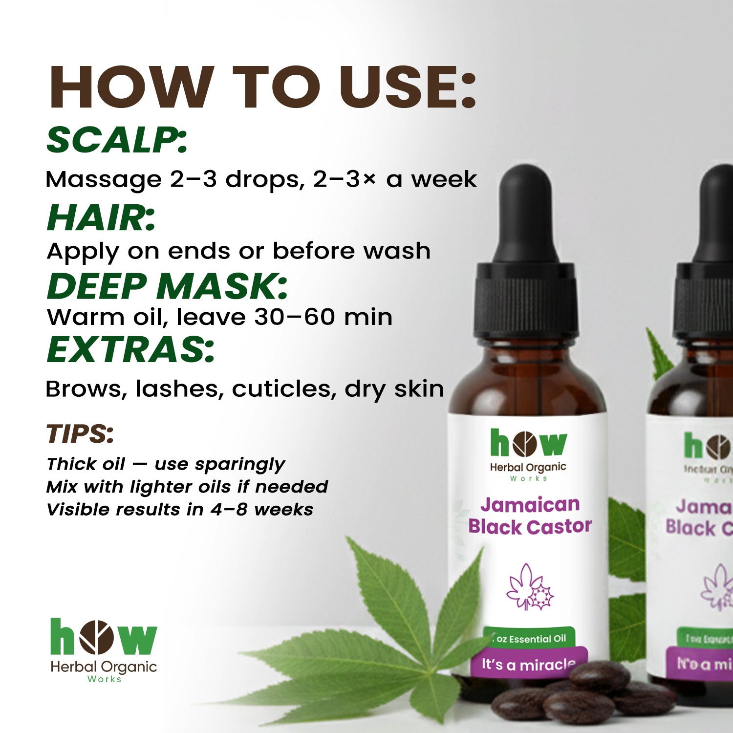 jamaican black castor oil uses
