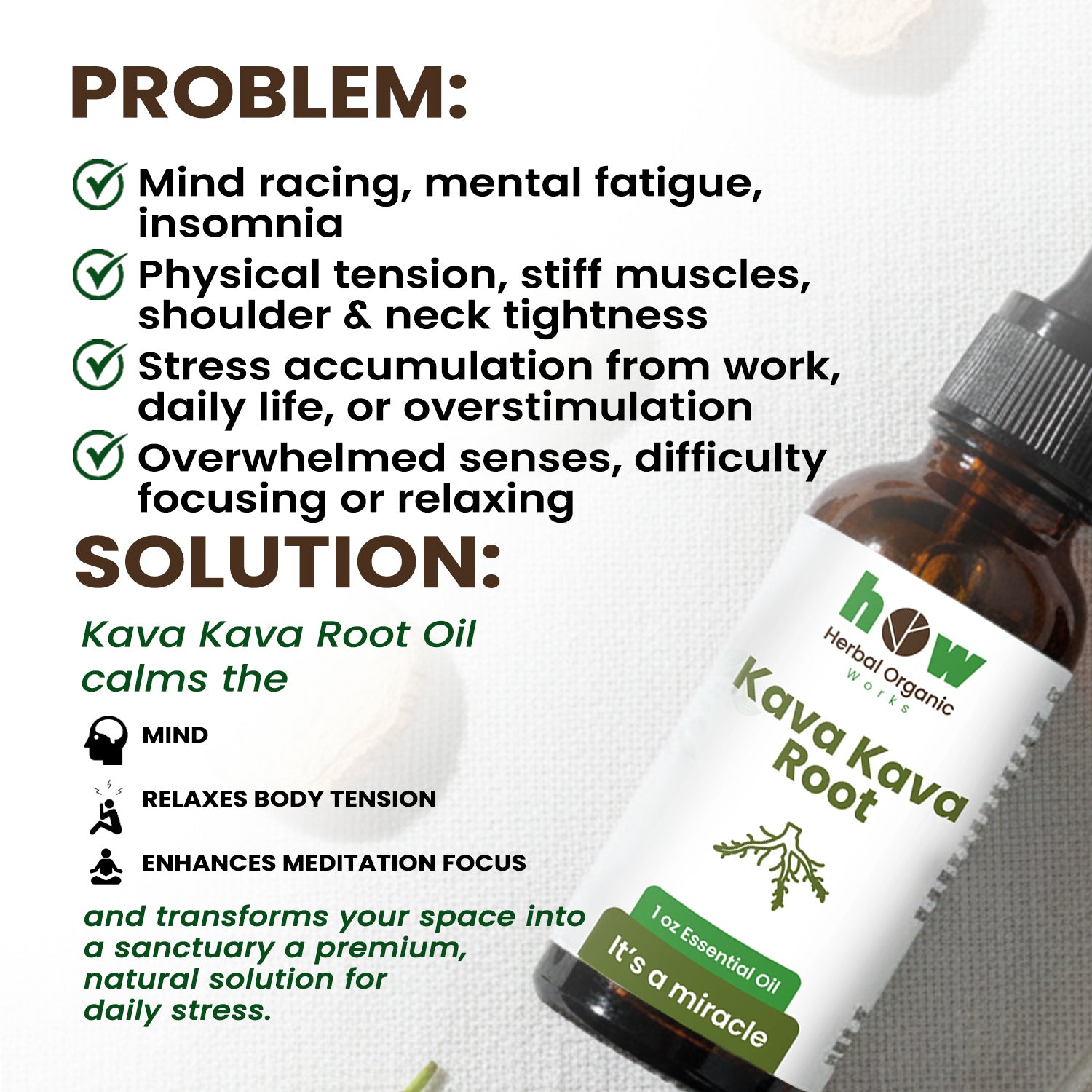 Kava Kava root oil solution