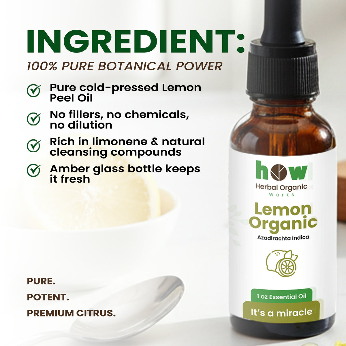 lemon organic oil ingredients