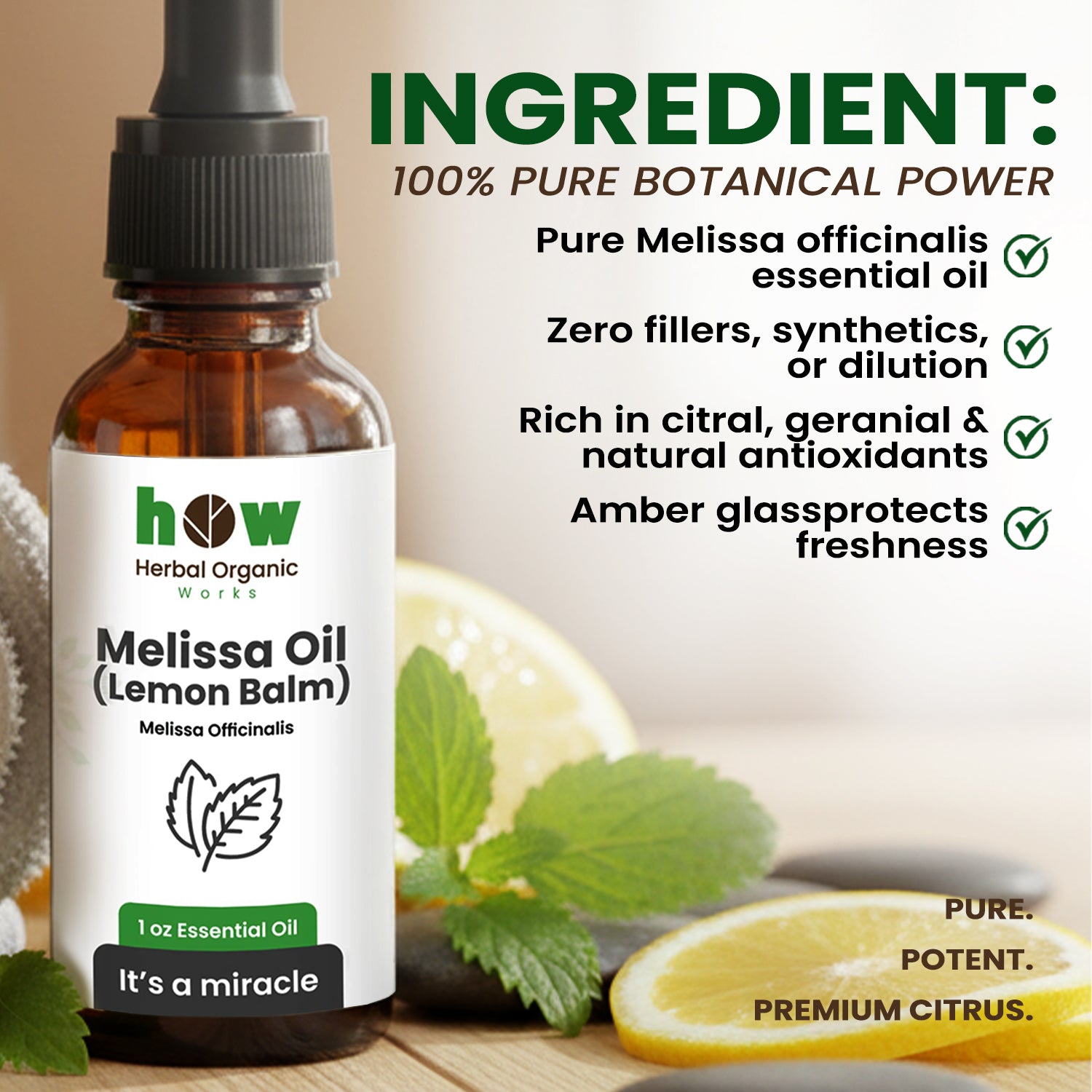 melissa oil benefits ingredients