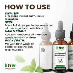 melissa oil benefits use