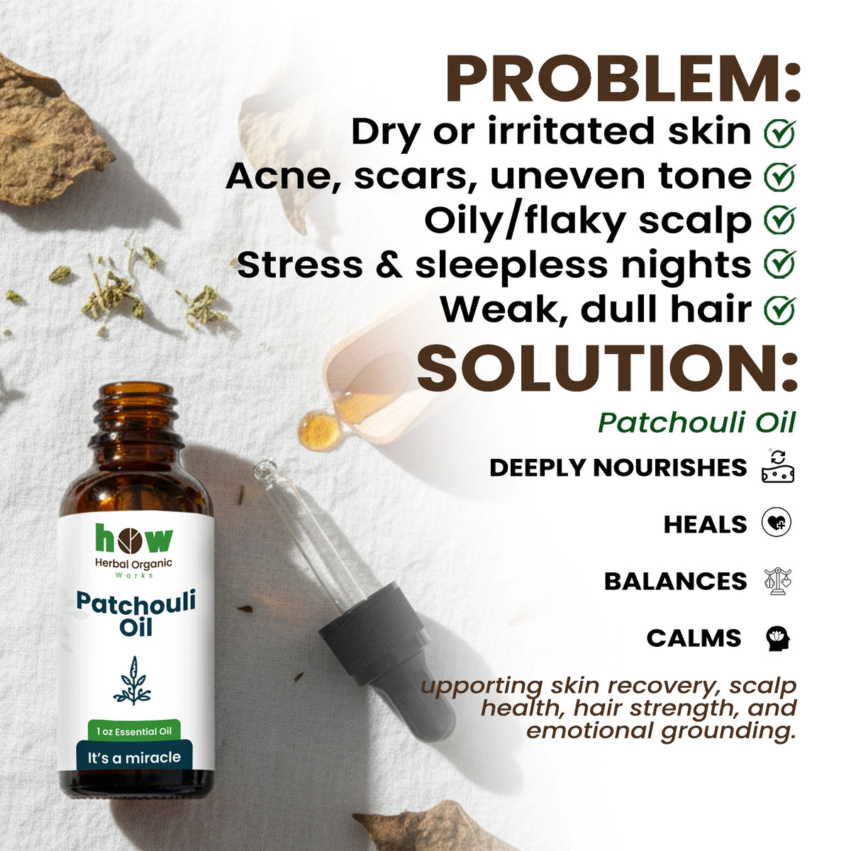 patchouli oil problems & solution