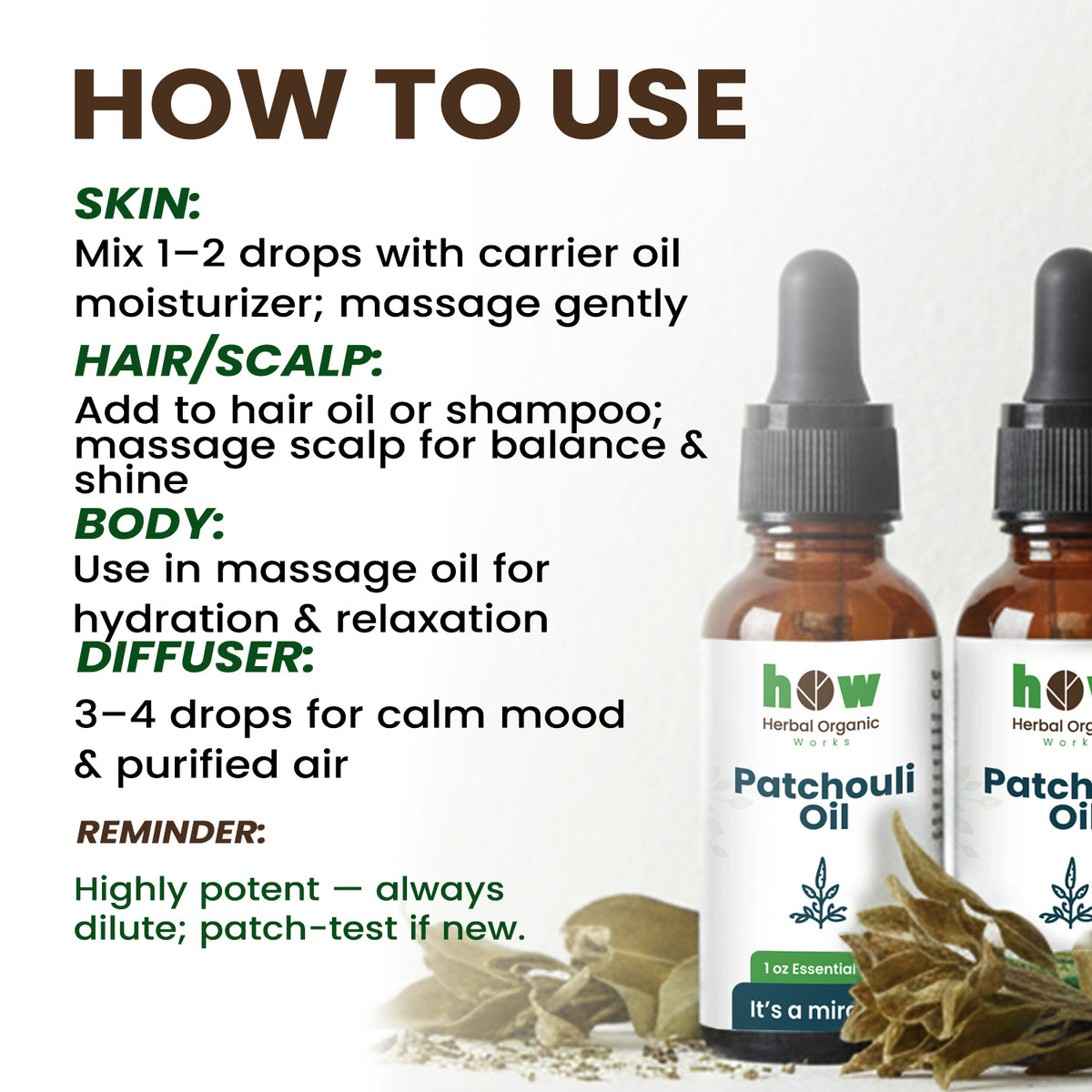 patchouli oil uses