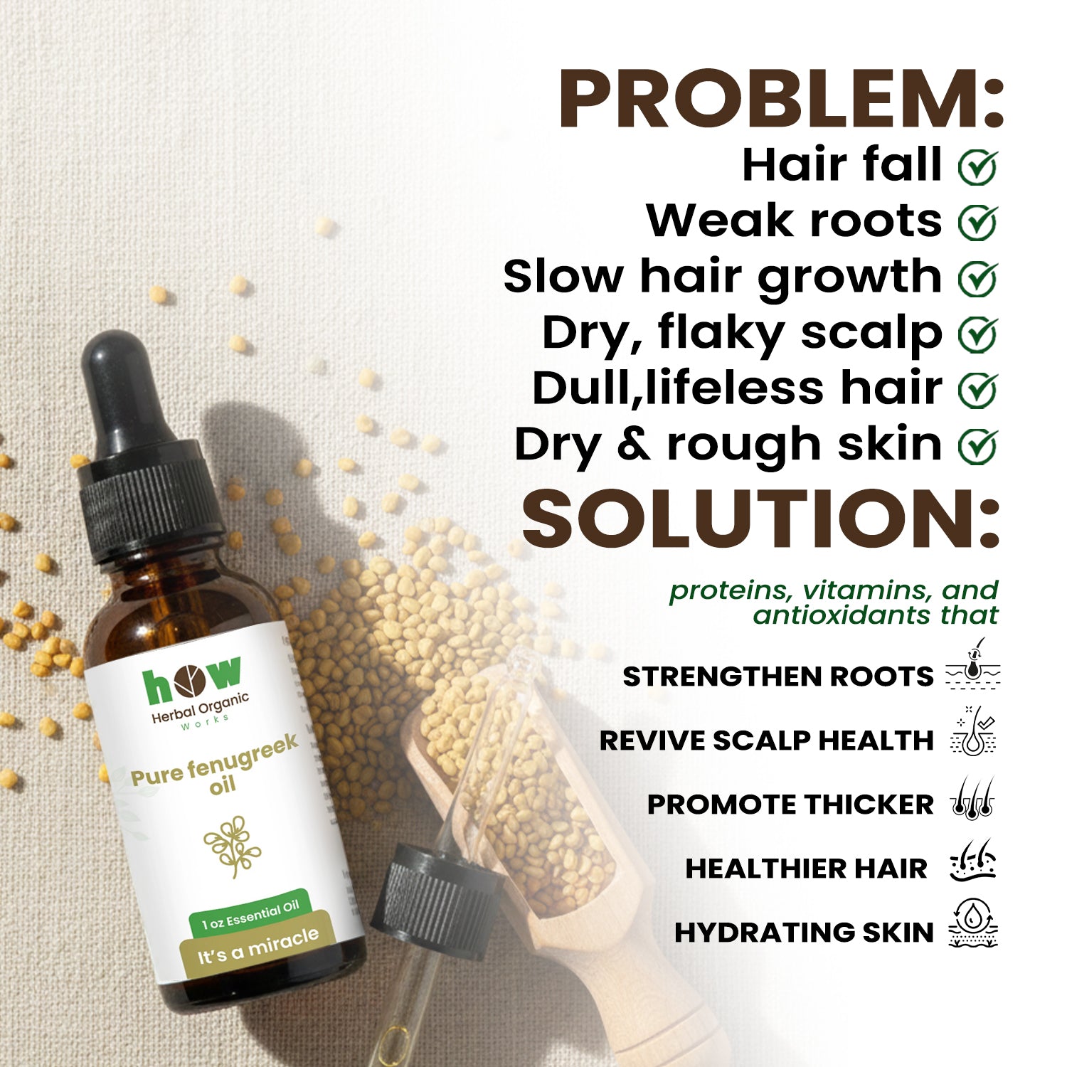 pure fenugreek oil problem solution