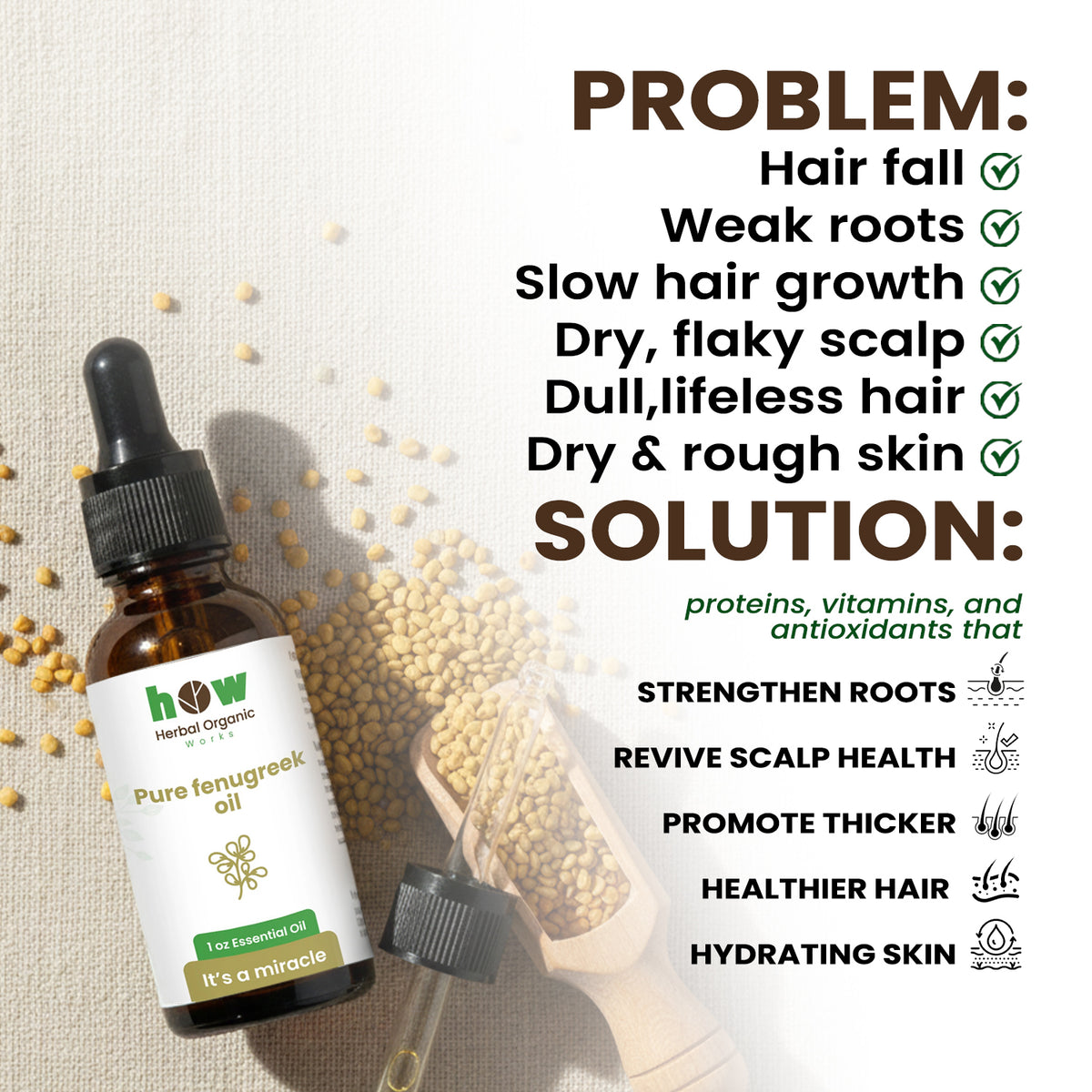 pure fenugreek oil problem solution