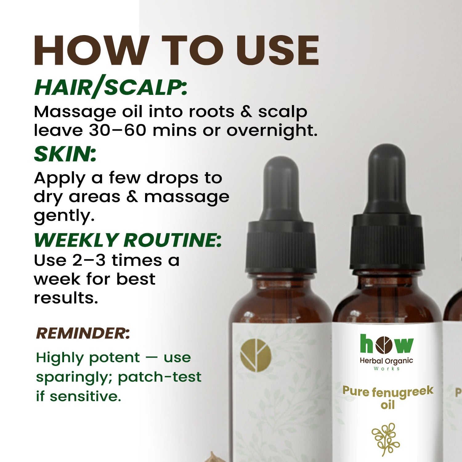 pure fenugreek oil uses