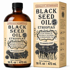 Ethiopian Black Seed Oil 100% Pure, Unfiltered & Cold-Pressed Up To 5.17% TQ