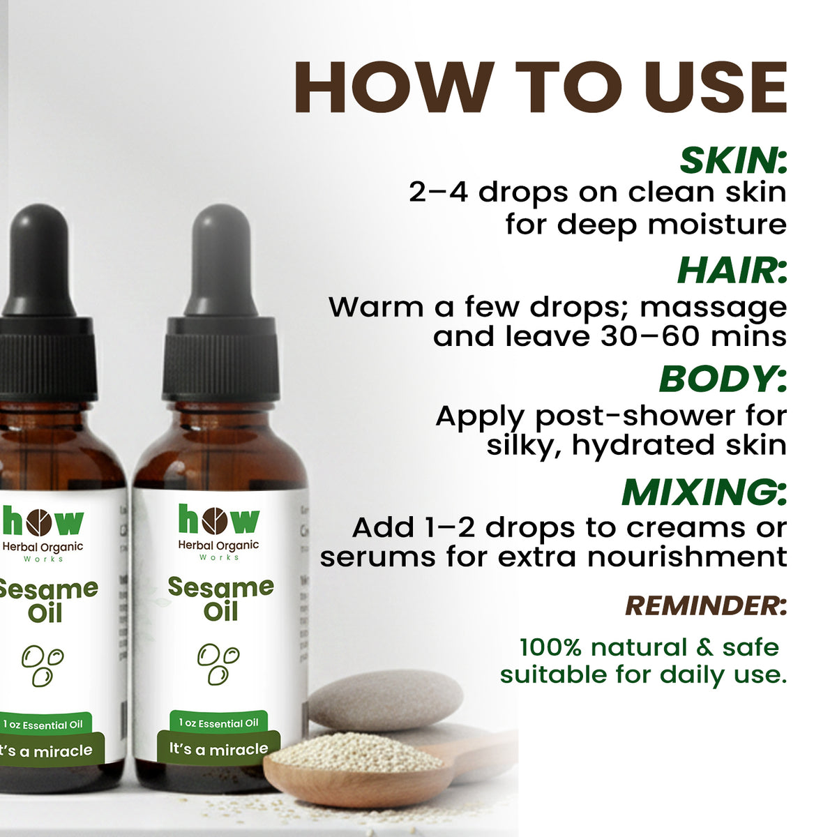 sesame oil uses