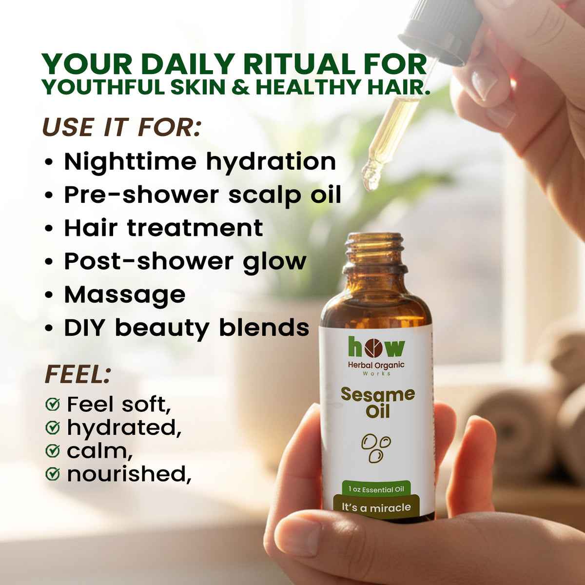 sesame oil works