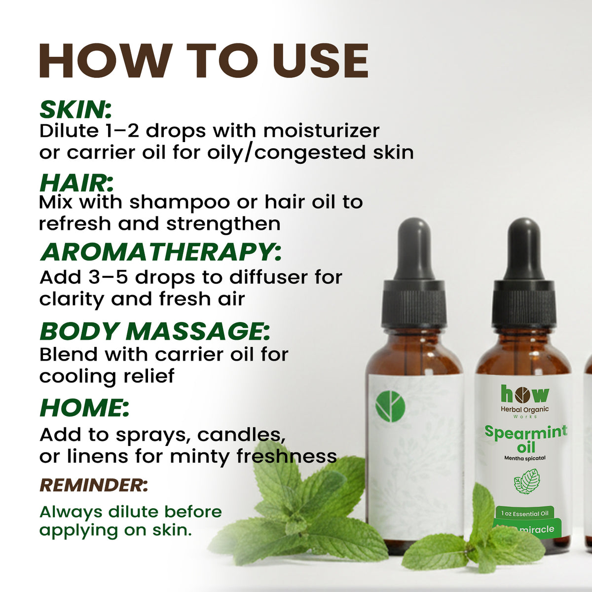 Spearmint Essential Oil – 30ml Premium Aromatherapy Oil