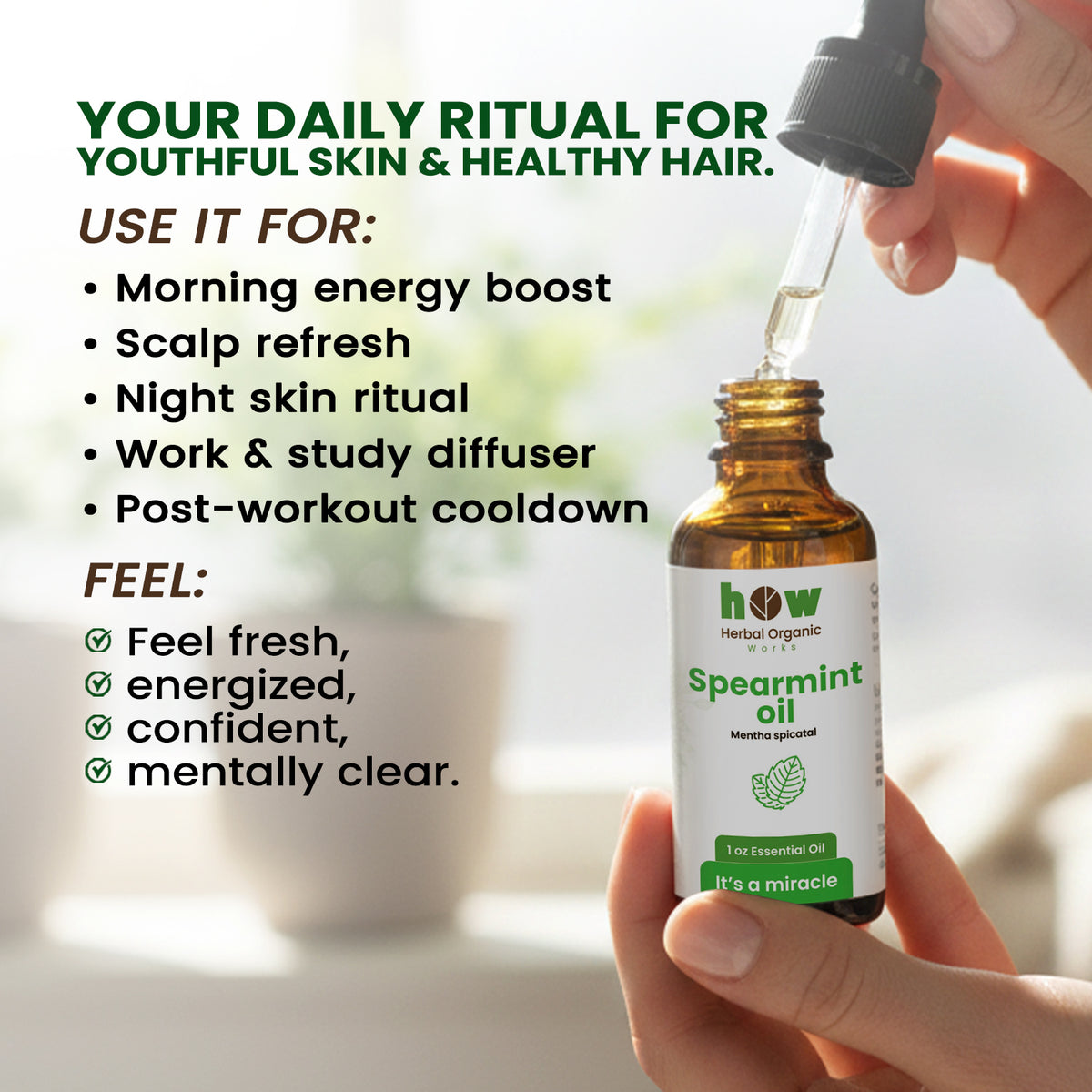 Spearmint Essential Oil – 30ml Premium Aromatherapy Oil