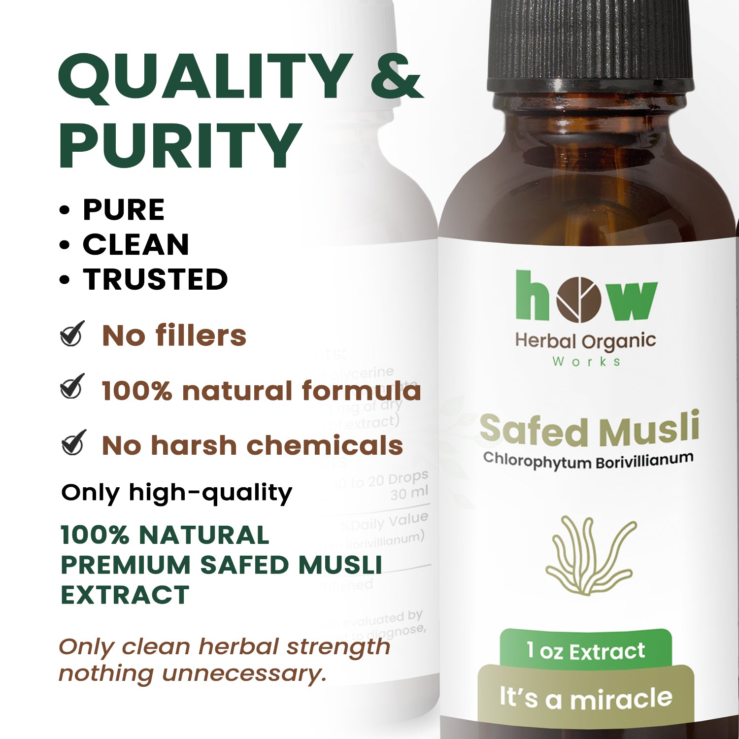 Safed musli extract quality
